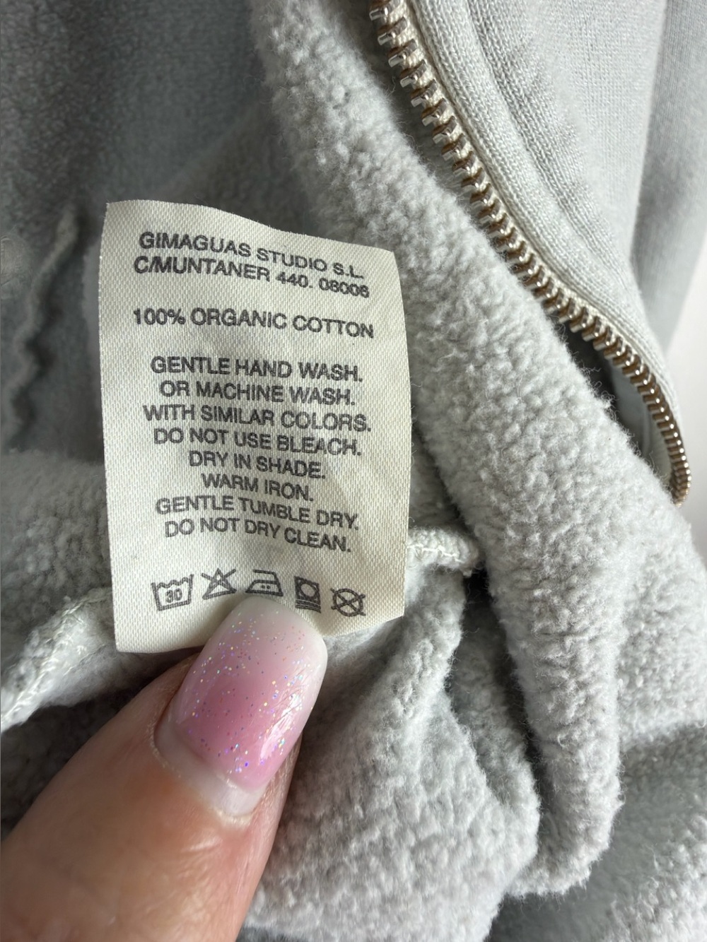 Gimaguas NWOT Women’s Corset Hoodie With Full Zip Front. Light Gray. Size XL. - Picture 4 of 15